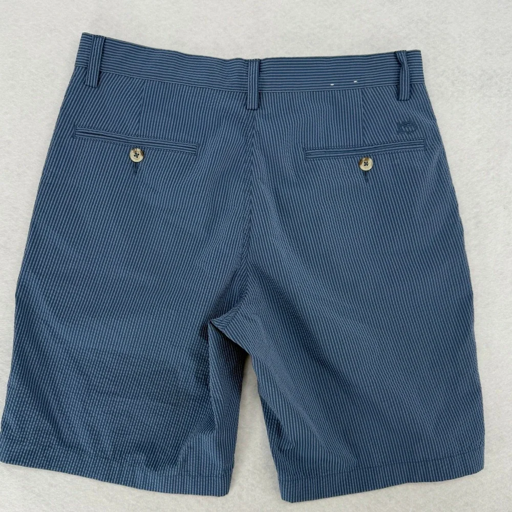 Southern Tide Mens Blue White Striped Seersucker Shorts Size 30 Casual Summer‎